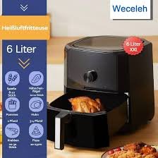 Weceleh XXL Luftfritös 6L - Perfekt för 5-8 Personer