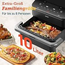 COSORI 2-kammars Luftfritös 8-i-1 TwinFry XXL 10L